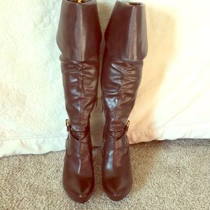 Guess knee/thigh high brown boots